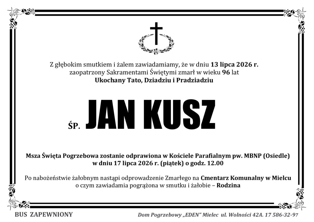 You are currently viewing ŚP. JAN KUSZ