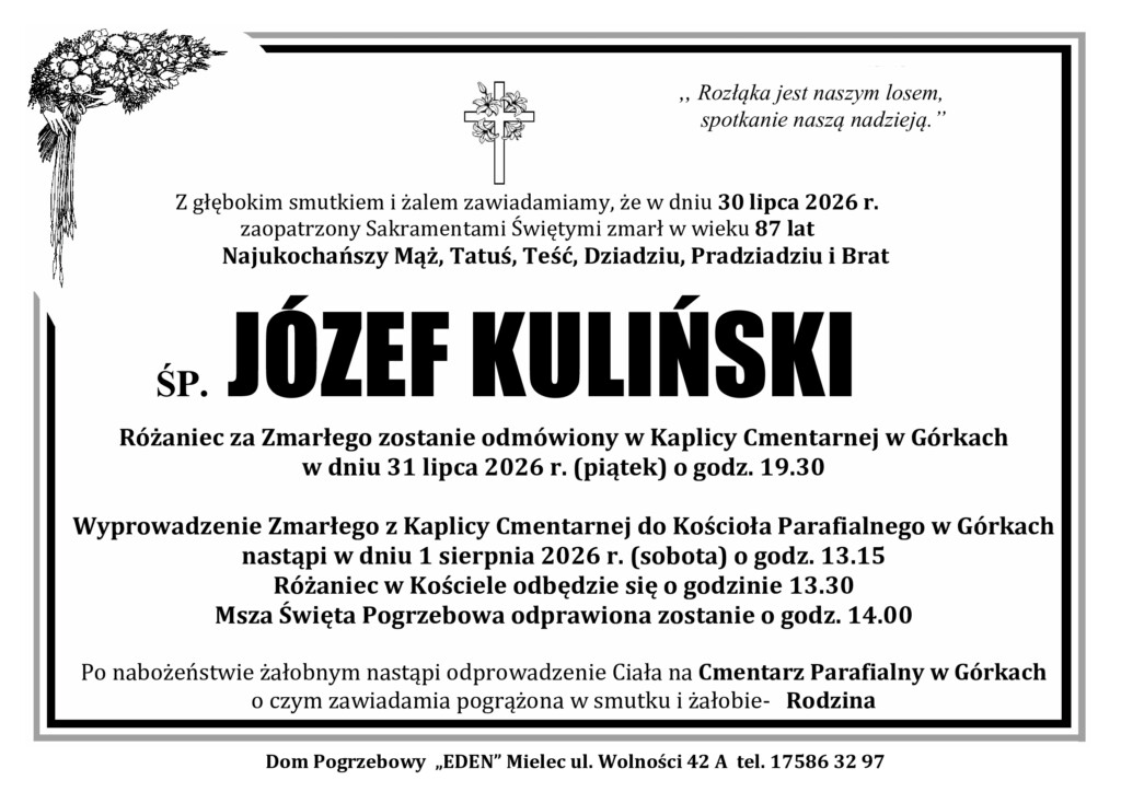 You are currently viewing ŚP. JÓZEF KULIŃSKI