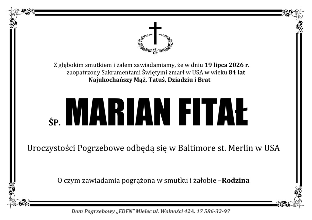 You are currently viewing ŚP. MARIAN FITAŁ