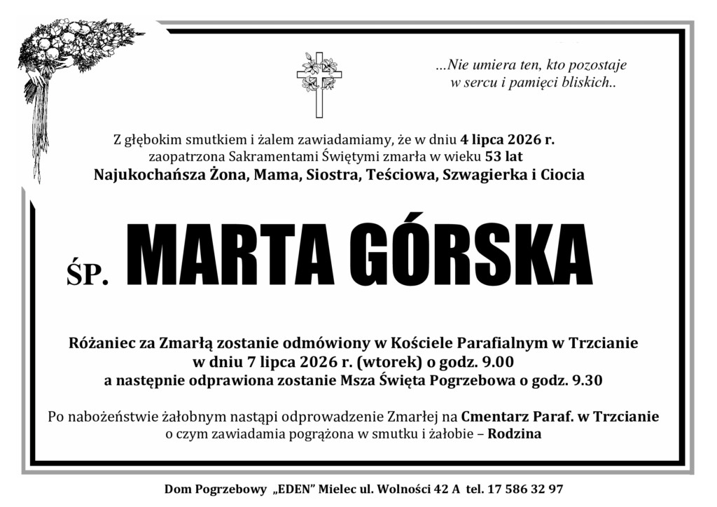 You are currently viewing ŚP. MARTA GÓRSKA