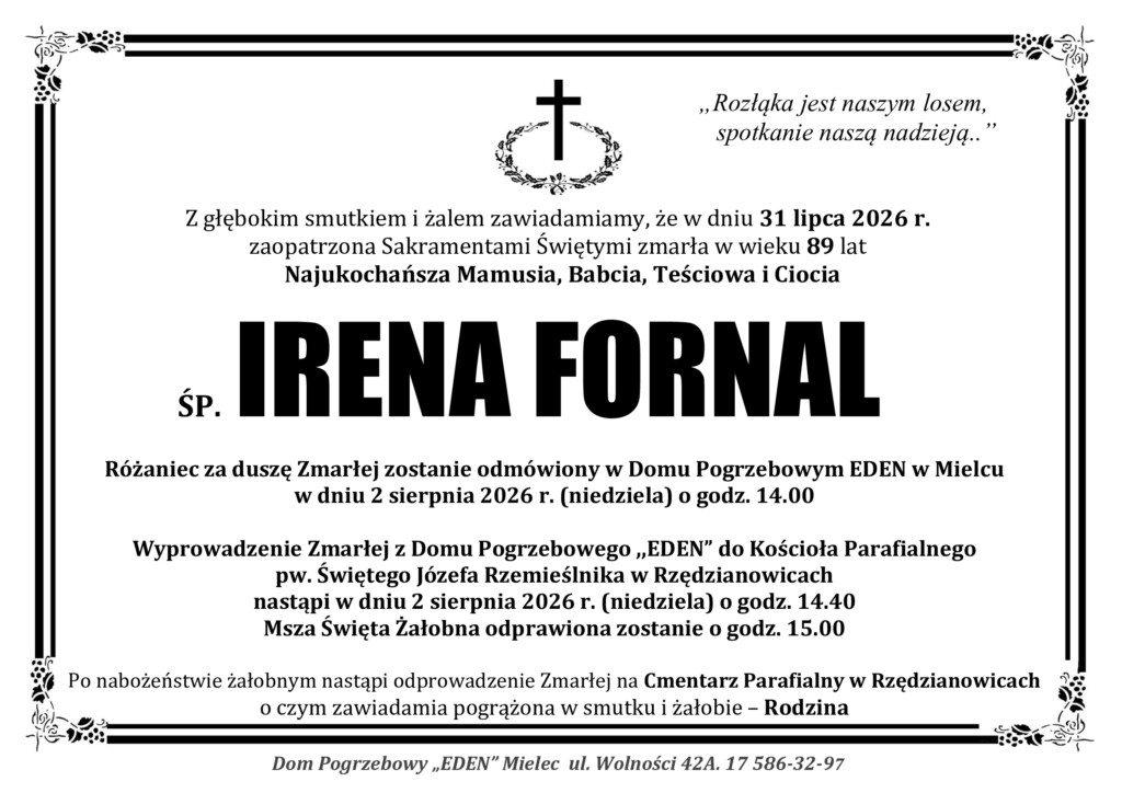 You are currently viewing ŚP. IRENA FORNAL