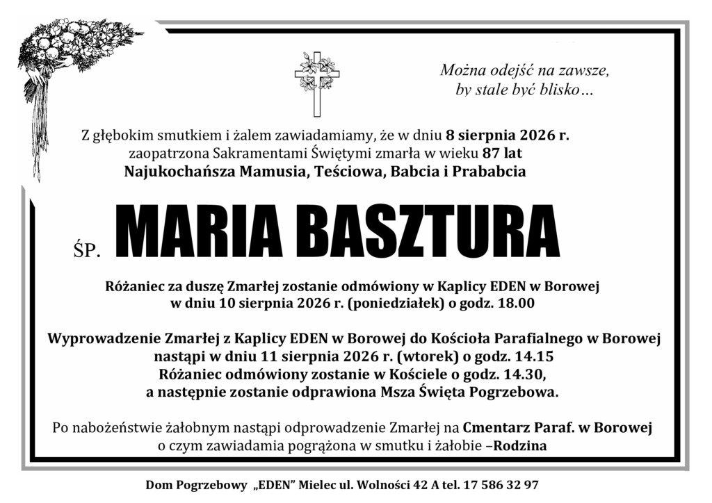 ŚP. MARIA BASZTURA