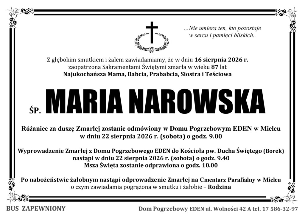 ŚP. MARIA NAROWSKA