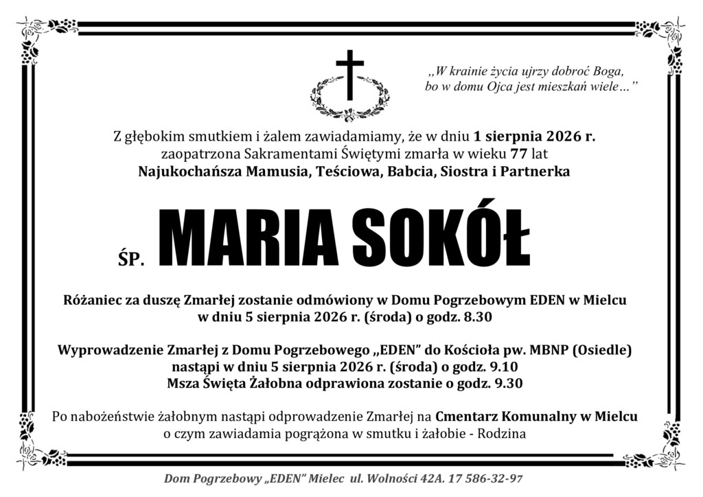 ŚP. MARIA SOKÓŁ