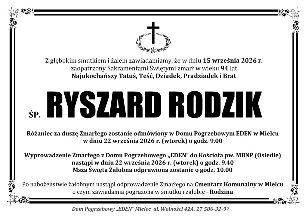 You are currently viewing ŚP. RYSZARD RODZIK