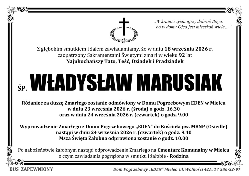 You are currently viewing ŚP. WŁADYSŁAW MARUSIAK