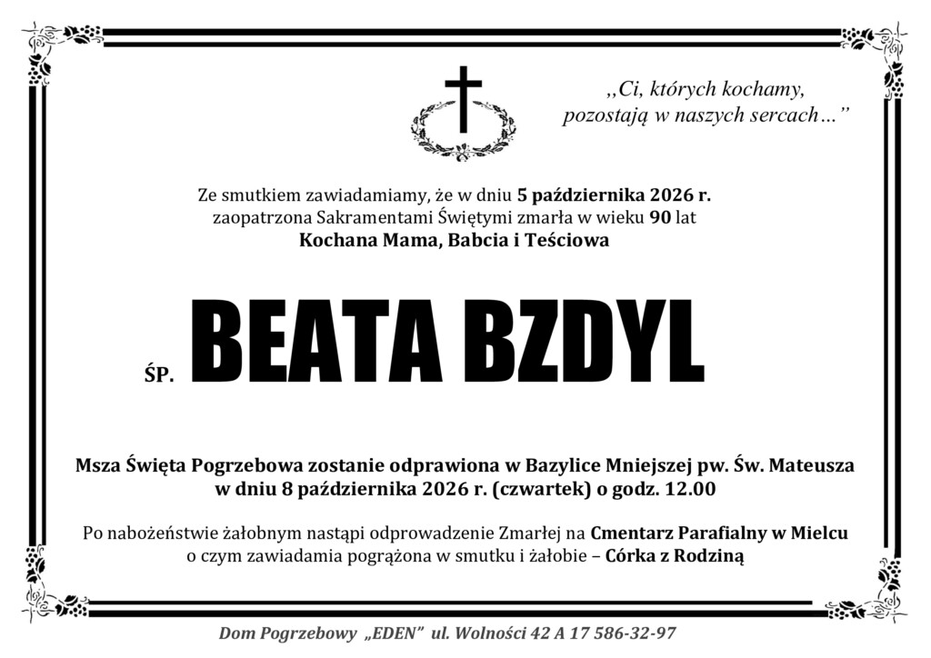 ŚP. BEATA BZDYL