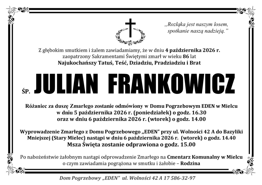 ŚP. JULIAN FRANKOWICZ